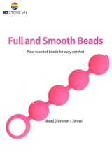 BDT4931 - Anal bead 5 tầng hạt tròn đồng đều mix vòng quai kéo giật