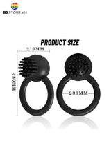 BDT537 - Vòng đeo dương vật silicon có gai 10 chế độ rung