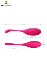 BDT555 - Trứng rung sốc điện điều khiển từ xa sạc điện dài 18.5cm