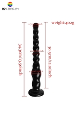 BDT691 - Butt plug với đế dính tường với chuỗi ngọc 5 tầng dài 34.4cm