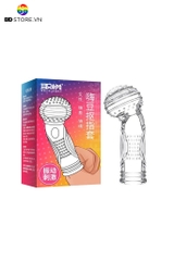 BDT718 - Bao cao su gai ngón tay kèm trứng rung mini dài 8cm