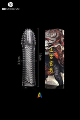 BDT886 - Bao cao su đôn trong suốt có gai và bi nổi dài 15cm