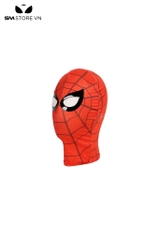 SMP100 - mũ spider man đen, đỏ thiết kế khóa kéo và chùm đầu