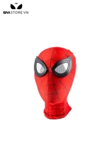 SMP100 - mũ spider man đen, đỏ thiết kế khóa kéo và chùm đầu