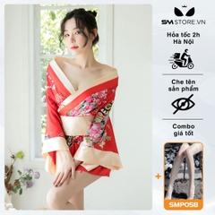 SMS047 - Đồ ngủ kimono cosplay nữ nhân Nhật Bản cách tân áo ngắn