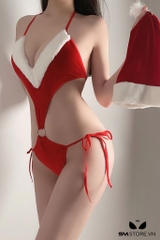 SMS504 - Cosplay bà già noel kiểu bikini dây 1 mảnh siêu gợi cảm