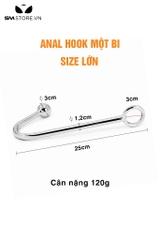 SMT121 - Anal hook cao cấp thiết kế 1 bi chất liệu thép không gỉ