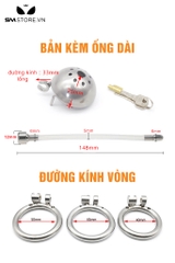 SMT168 - Khóa dương vật inox không gỉ 9 phiên bản tùy chọn