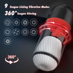 SMT2992 - Cốc thủ dâm tự động rung xoay có 9 tần số và lưỡi liếm