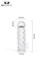 SMT3002 - Bao cao su đôn dên có gai và bi nổi quanh dài 115mm