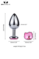 SMT3300 - Butt plug hậu môn đế hình con mèo với phích trơn có 3 size