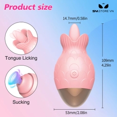 SMT3384 - Lưỡi liếm mix máy hút âm đạo có 7 chế độ dài 109mm
