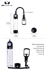 BDT3390 - Máy kéo dài dương vật Penis Pump bơm tay và có vạch chia