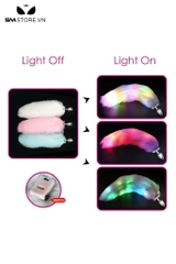 SMT3404 - Đuôi cáo cosplay có đèn led phát sáng dài 38cm với butt plug inox