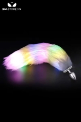 SMT3404 - Đuôi cáo cosplay có đèn led phát sáng dài 38cm với butt plug inox