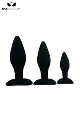 SMT3439 - Butt plug hậu môn silicon với đế ngang dài 88 122 và 139mm