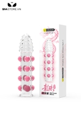 SMT3738 - Bao cao su đôn trong suốt có bi hông nổi dài 15cm