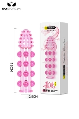 SMT3738 - Bao cao su đôn trong suốt có bi hông nổi dài 15cm