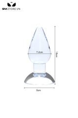 SMT3761 - Đồ chơi hậu môn trơn có đế dính tường dài 10.5, 14 và 18cm