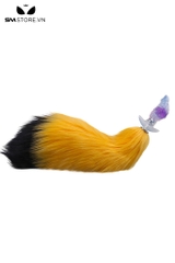 SMT3823 - Đuôi cáo cosplay silicon màu trắng trong hồng dài 43.5cm
