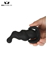 SMT3990 - Butt plug silicon thân xoắn uốn lượn như dòng chảy có 3 size