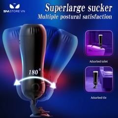 SMT4079 - Cốc thủ dâm rung thụt xoay gắn tường sạc điện và tháo rời