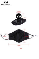 SMT4090 - Khẩu trang penis gag silicon mini đầu dương vật dài 6cm