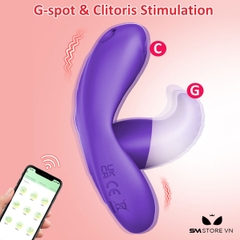 SMT4124 - Quần lót rung với lưỡi liếm có gai điều khiển qua APP