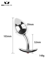 SMT4265 - Đồ chơi hậu môn inox không gỉ dáng uốn cong có thể tháo rời
