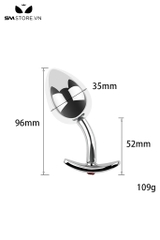 SMT4265 - Đồ chơi hậu môn inox không gỉ dáng uốn cong có thể tháo rời