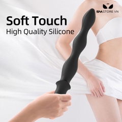 SMT4432 - Anal beads silicon có 10 chế độ rung sạc điện dài 261mm