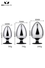 SMT4519 - Đồ chơi hậu môn butt plug bằng kim loại không gỉ dính tường