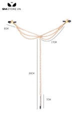 SMT4768 - Kẹp ti và âm vật thiết kế 3 đầu dài 39cm có đệm và nấc chỉnh