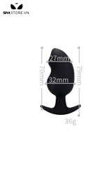 SMT4920 - Butt plug silicon với đường cong lượn sóng đế hình chữ T