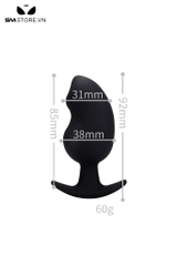SMT4920 - Butt plug silicon với đường cong lượn sóng đế hình chữ T