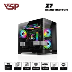 Vỏ Case Máy Tính VSP Aquanaut Pro Gaming M-ATX X7 Đen (Dual Chamber / Form Cube)
