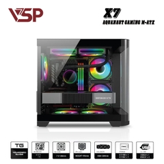 Vỏ Case Máy Tính VSP Aquanaut Pro Gaming M-ATX X7 Đen (Dual Chamber / Form Cube)