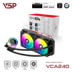 Tản Nhiệt Nước VSP VCA240 Black có đồng hồ