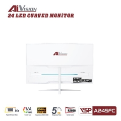 Màn hình cong AiVision A245FC (24inch | FHD | VA | 100Hz | 5ms) - White