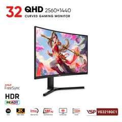 Màn hình cong Gaming VSP VG3218QC1 (32inch / 2K / VA ELED / 180Hz / 1ms / R1500)