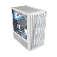 Vỏ Case Máy Tính Trường Xa White Mid-Tower | Hỗ Trợ Main ATX/Micro-ATX | 2 Fan LED | Kính Cường Lực | USB 2.0