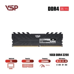 Bộ nhớ RAM VSP DDR4 16GB buss 3200MHz - Black