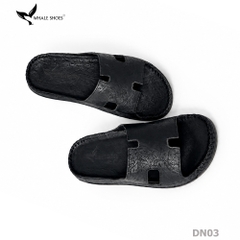 Dép nam  Whale Shoes Quai Ngang Bản To Chữ H, Êm Chân, Đế Chống Trơn Trượt - DN03 (Tăng size )