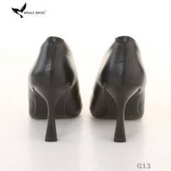 (Giảm size) Giày Cao Gót Whale Shoes 8cm, bít mũi, da mờ, lót êm, đế chống trượt-G13