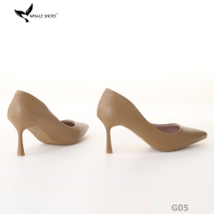 Giày cao gót nữ Whale Shoes 7cm mũi nhọn, da mờ, đế chống trơn trượt-G05