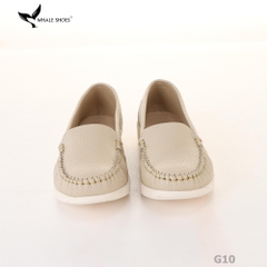 Giày Lười Công Sở Nữ Whale Shoes (giày mọi)- kiểu MOCASINE , Da Bò Cao Cấp, Đế Phylon-G10