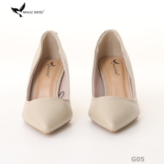 Giày cao gót nữ Whale Shoes 7cm mũi nhọn, da mờ, đế chống trơn trượt-G05