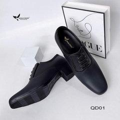 Giày quân phục nữ gót 5cm, kiểu dáng Oxford, màu đen tuyền, Phù hợp cán bộ nhận viên nữ - Whale Shoes GQD01