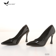 Giày cao gót nữ Whale Shoes 9cm da bóng, mũi nhọn hiện đại thanh lịch, đế chống trơn trượt-G09