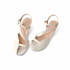Xăng đan Whaleshoes gót 5cm, mũi tròn thiết kế cut out-SD19
